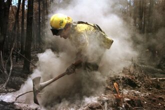 The Oglala Sioux Tribe could use old wells with elevated levels of arsenic to combat future wildfires. Credit: Roberto Schmidt/AFP via Getty Images and Grist