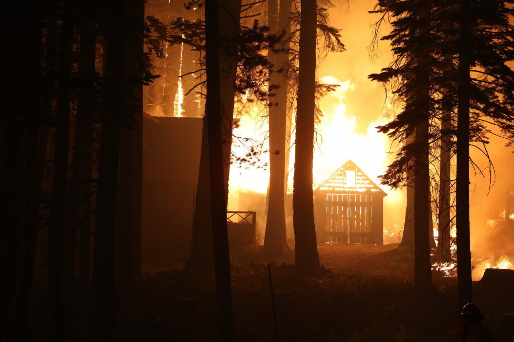 The Caldor fire scorched 221,835 acres in El Dorado, Alpine and Amado counties in California in 2021. Fires like this one are pushing the cost of homeowners’ insurance in the state to unaffordable levels. Credit: Cal Fire