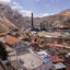 An aerial view of kids playing at a school near the metallurgical complex in La Oroya, Peru. Credit: Ernesto Benavides/AFP via Getty Images