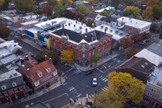 An aerial view of Doylestown, the county seat of Bucks County, Pennsylvania. Credit: Visions of America/Joseph Sohm/Universal Images Group via Getty Images