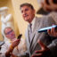 Sen. Joe Manchin speaks to reporters outside the Senate Chamber on June 3 in Washington, D.C. Credit: Andrew Harnik/Getty Images