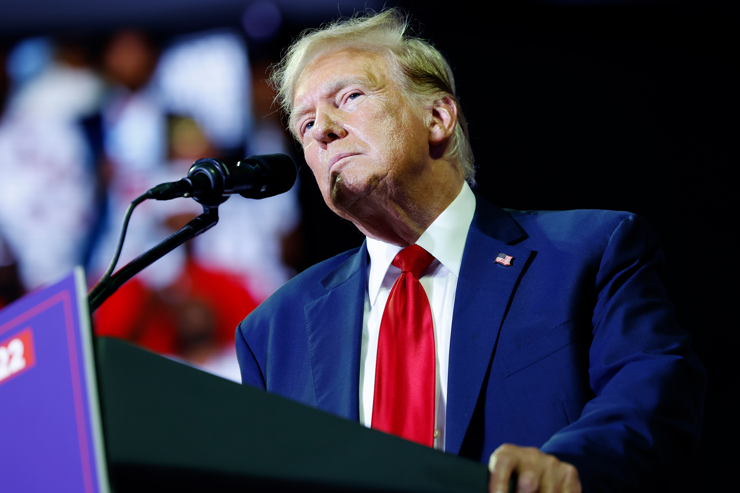 Former President Donald Trump speaks at a campaign rally on June 22 in Philadelphia. Credit: Anna Moneymaker/Getty Images