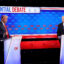 President Joe Biden (right) and Republican presidential candidate, former President Donald Trump participate in the CNN Presidential Debate in Atlanta on Thursday. Credit: Justin Sullivan/Getty Images