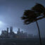 The skyline is seen as the outerbands of Hurricane Irma start to reach Florida on Sept. 9, 2017 in Miami, Florida. Credit: Joe Raedle/Getty Images