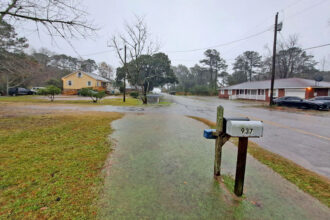 As developers build new homes to accommodate suburban sprawl, historic Black communities like Ten Mile on South Carolina's coast become increasingly vulnerable to tidal flooding. Credit: Courtesy of Dana Coleman