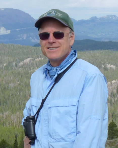 Bill Ripple hiking in Yellowstone National Park.